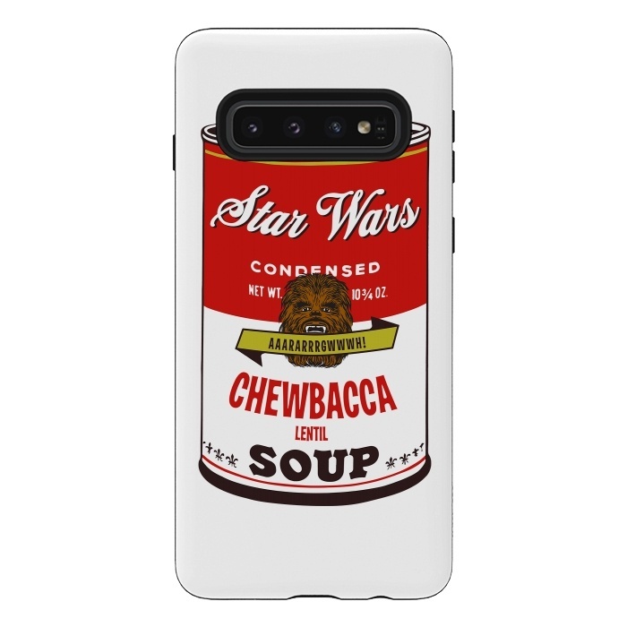 Galaxy S10 StrongFit Star Wars Campbells Soup Chewbacca by Alisterny