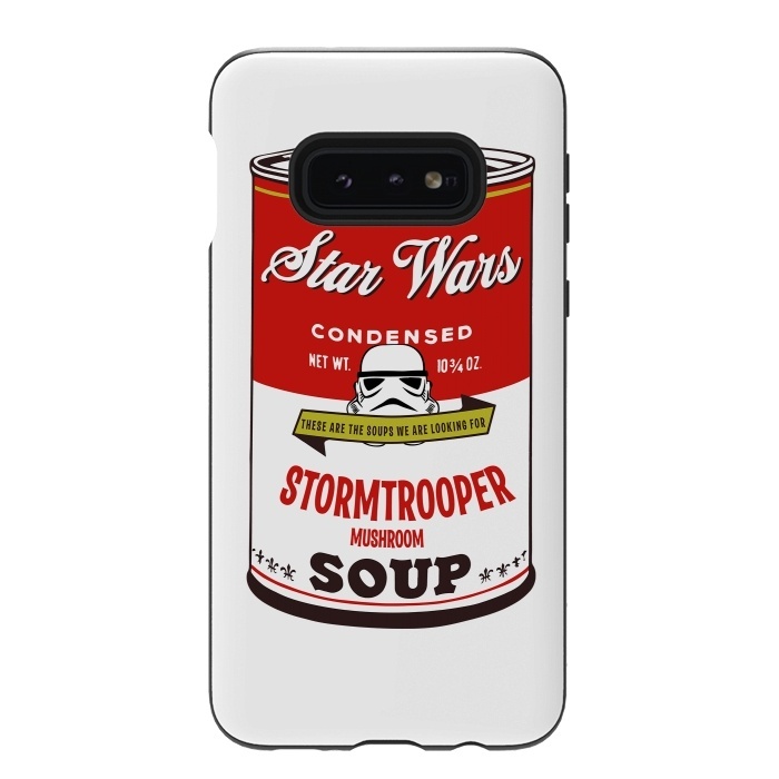 Galaxy S10e StrongFit Star Wars Campbells Soup Stormtrooper by Alisterny