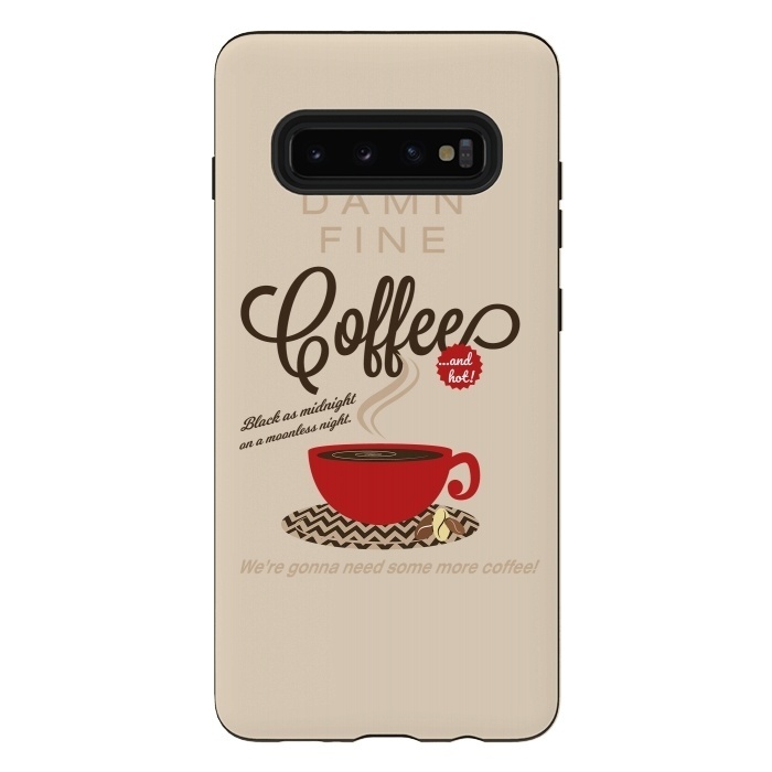 Galaxy S10 plus StrongFit Twin Peaks Damn Fine Coffee by Alisterny