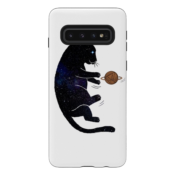 Galaxy S10 StrongFit Cat Universe by Coffee Man