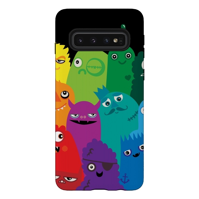 Galaxy S10 StrongFit Phone full of Monsters by Wotto
