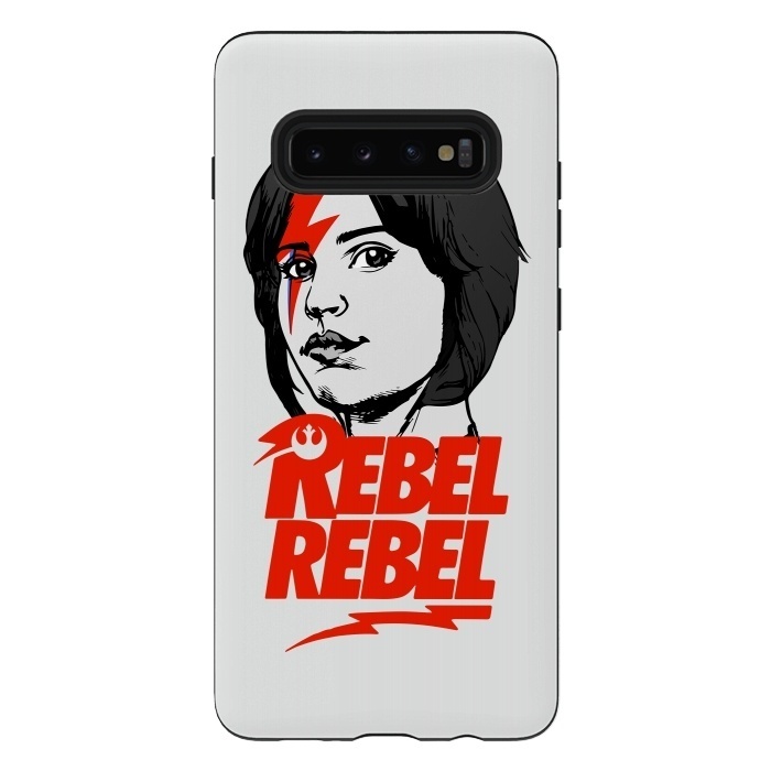 Galaxy S10 plus StrongFit Rebel Rebel Jyn Erso David Bowie Star Wars Rogue One  by Alisterny