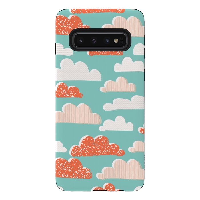 Galaxy S10 StrongFit Clouds by Edith May