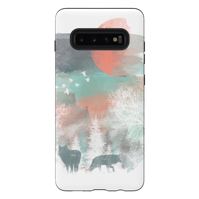 Galaxy S10 plus StrongFit Winter Paint by Elizabeth Dioquinto