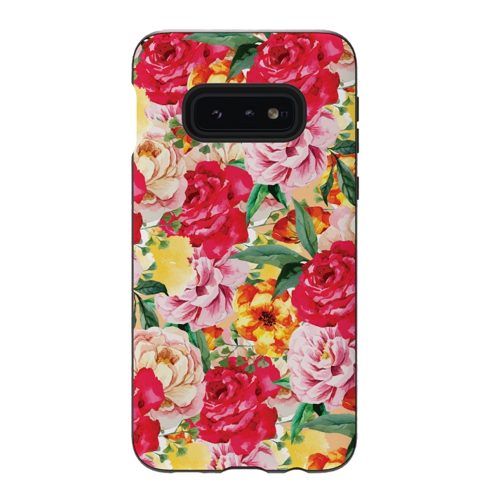 Galaxy S10e StrongFit Red Roses by Rossy Villarreal