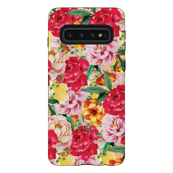 Galaxy S10 StrongFit Red Roses by Rossy Villarreal