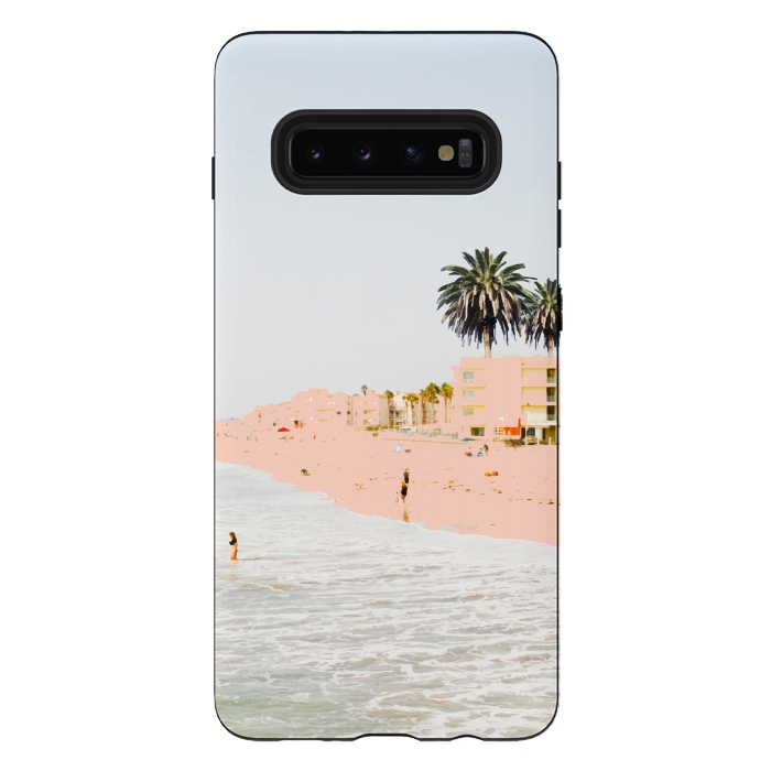 Galaxy S10 plus StrongFit Pink Beach by Uma Prabhakar Gokhale