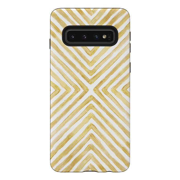 Galaxy S10 StrongFit Gilded Bars by Caitlin Workman