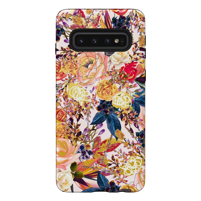 Galaxy S10 StrongFit Rustic Floral by Uma Prabhakar Gokhale