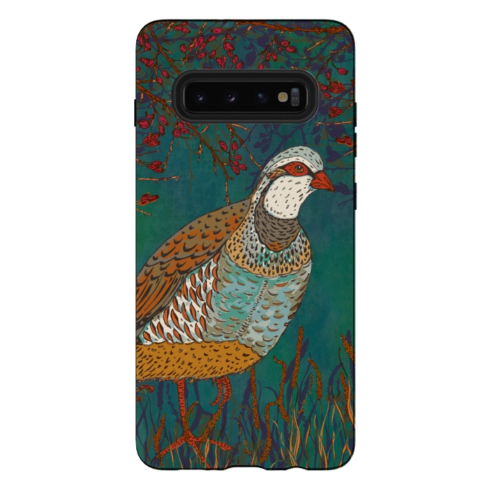 Galaxy S10 plus StrongFit Partridge by Lotti Brown