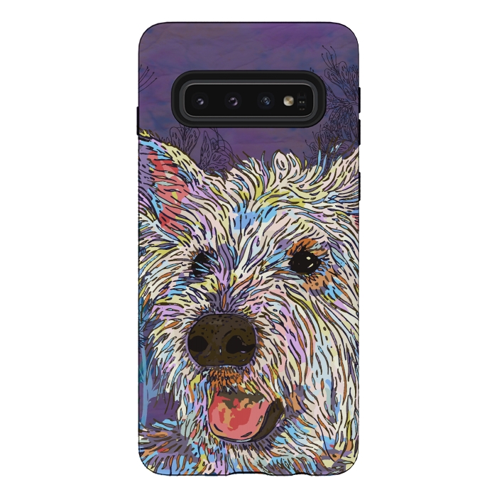 Galaxy S10 StrongFit West Highland Terrier (Westie) by Lotti Brown