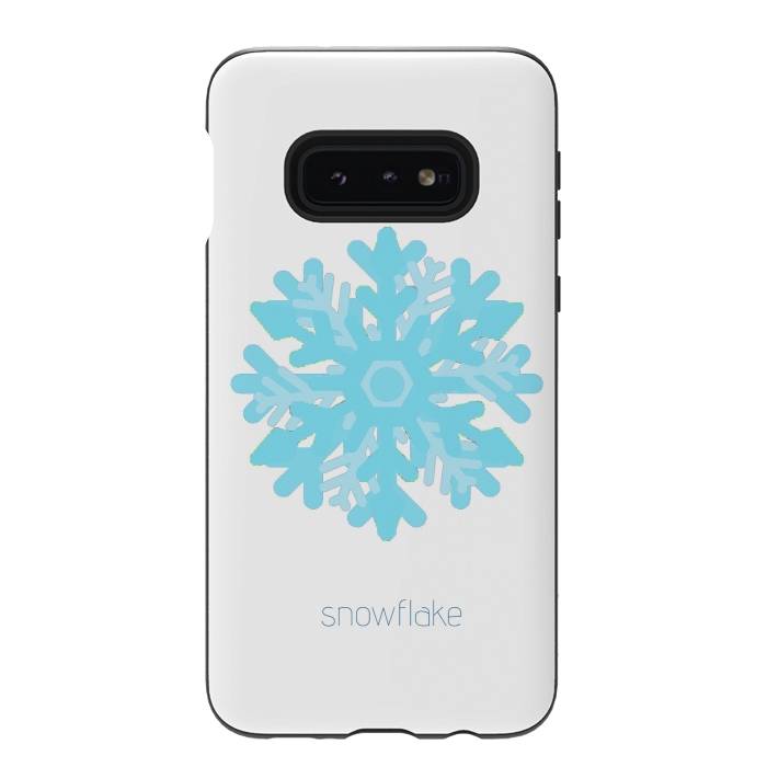 Galaxy S10e StrongFit Snowflake -light blue by Bettie * Blue