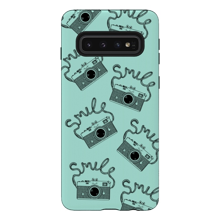 Galaxy S10 StrongFit Smile pattern by Coffee Man
