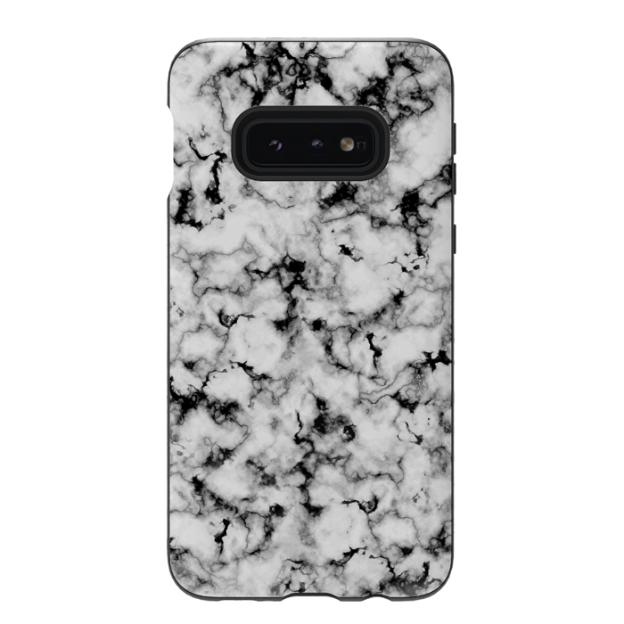 Galaxy S10e StrongFit Black and White Marble by CatJello