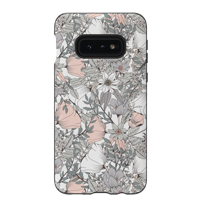 Galaxy S10e StrongFit Botanical Pattern 016 by Jelena Obradovic