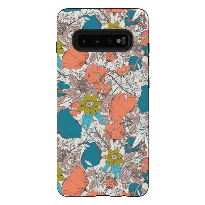 Galaxy S10 plus StrongFit Botanical pattern 011 by Jelena Obradovic