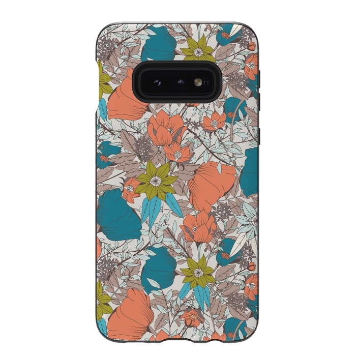 Galaxy S10e StrongFit Botanical pattern 011 by Jelena Obradovic