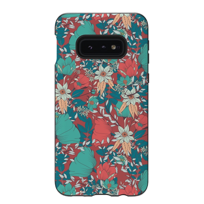 Galaxy S10e StrongFit Botanical Pattern 014 by Jelena Obradovic