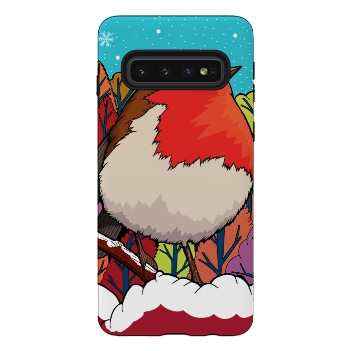 Galaxy S10 StrongFit The Big Red Robin by Steve Wade (Swade)