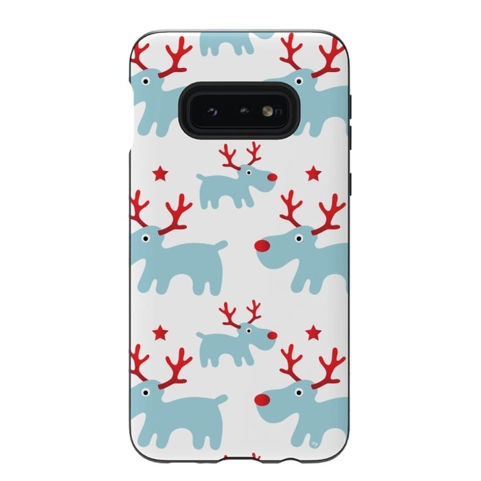 Galaxy S10e StrongFit Cute Reindeers by Martina