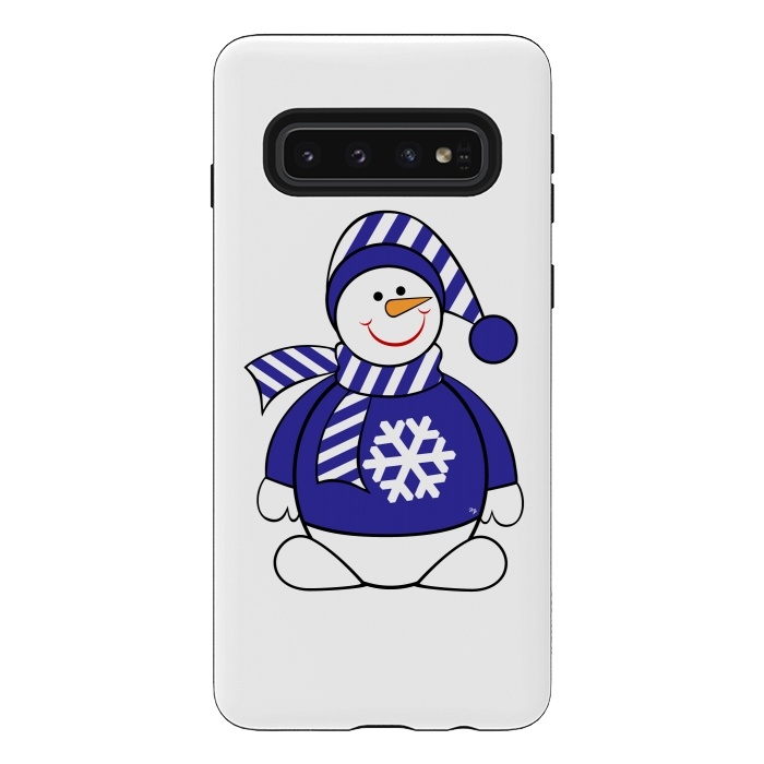 Galaxy S10 StrongFit Cute snowman by Martina