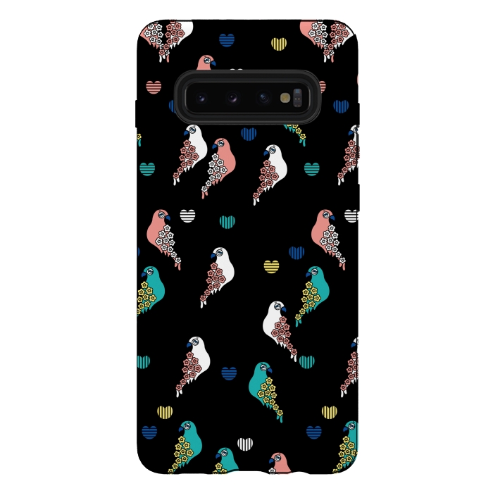 Galaxy S10 plus StrongFit CUTIE BIRDS by Michael Cheung