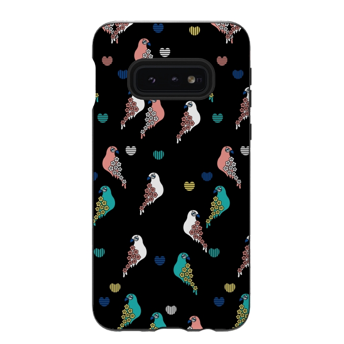 Galaxy S10e StrongFit CUTIE BIRDS by Michael Cheung