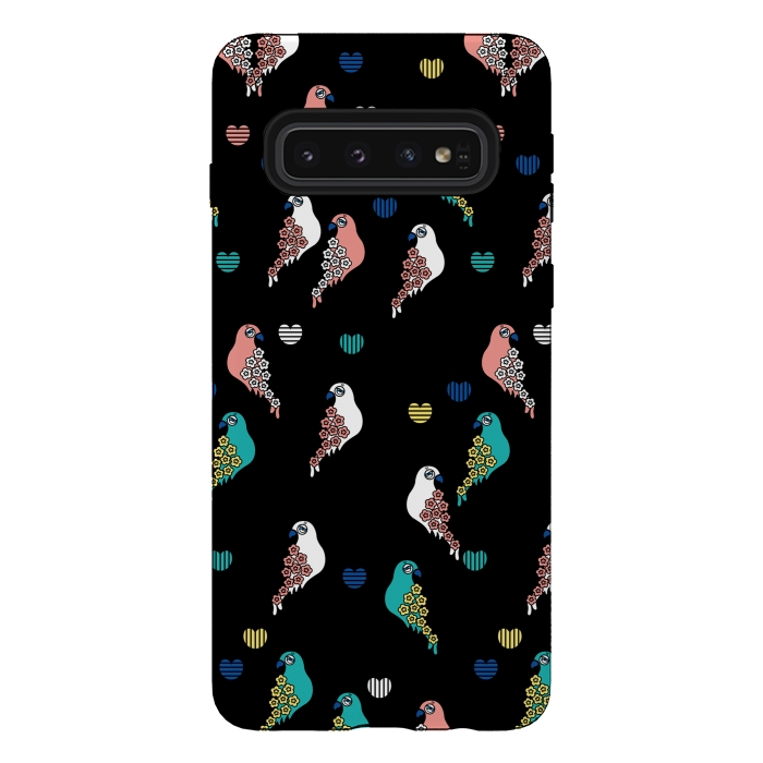 Galaxy S10 StrongFit CUTIE BIRDS by Michael Cheung