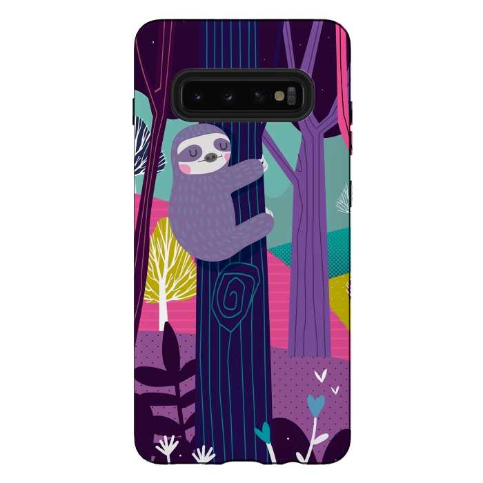 Galaxy S10 plus StrongFit Sloth in the woods by Maria Jose Da Luz