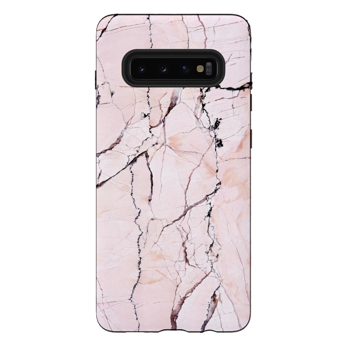 Galaxy S10 plus StrongFit Pink texture marble by Mmartabc