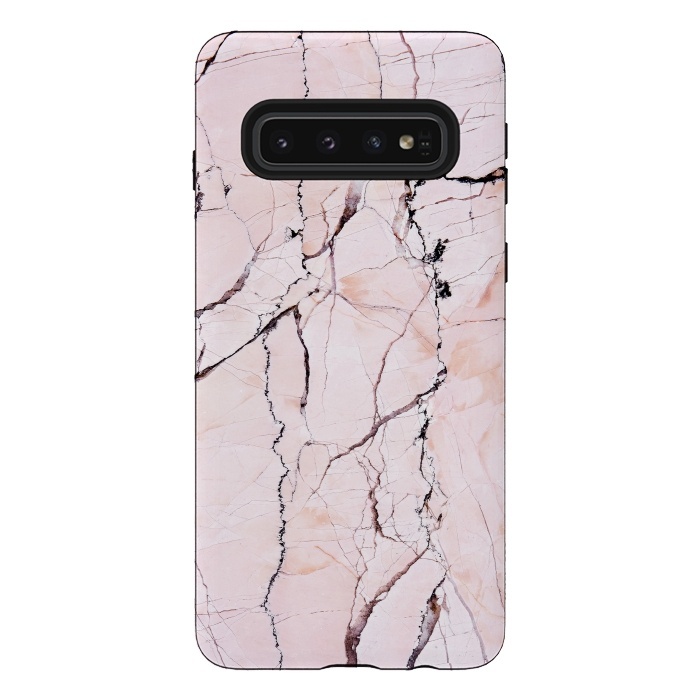 Galaxy S10 StrongFit Pink texture marble by Mmartabc