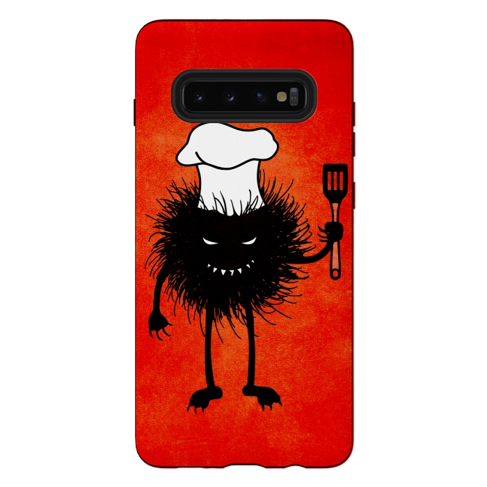 Galaxy S10 plus StrongFit Evil Bug With Chef Hat Loves To Cook by Boriana Giormova