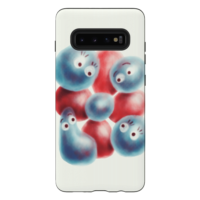 Galaxy S10 plus StrongFit Cute Shiny Pearl Characters And Flower by Boriana Giormova