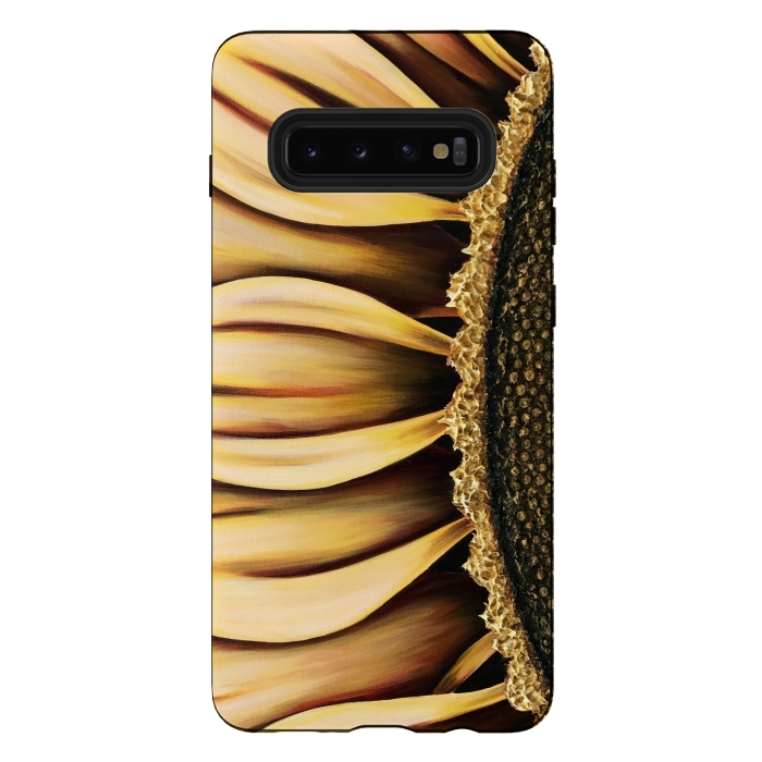 Galaxy S10 plus StrongFit Sunflower by Denise Cassidy Wood