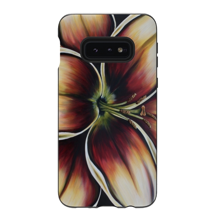 Galaxy S10e StrongFit Sunset Lily by Denise Cassidy Wood