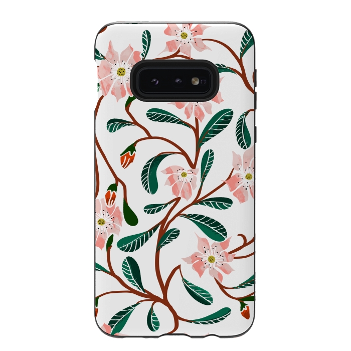 Galaxy S10e StrongFit Floral Deco by Uma Prabhakar Gokhale