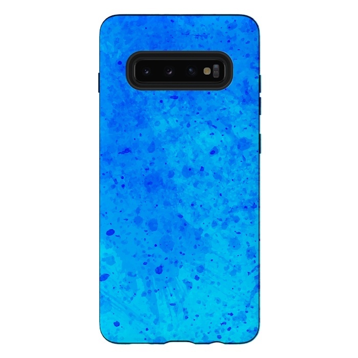 Galaxy S10 plus StrongFit Blue Chaos by Sitchko