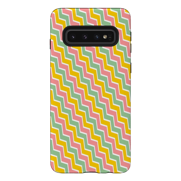Galaxy S10 StrongFit Colorful Chavron by Dhruv Narelia