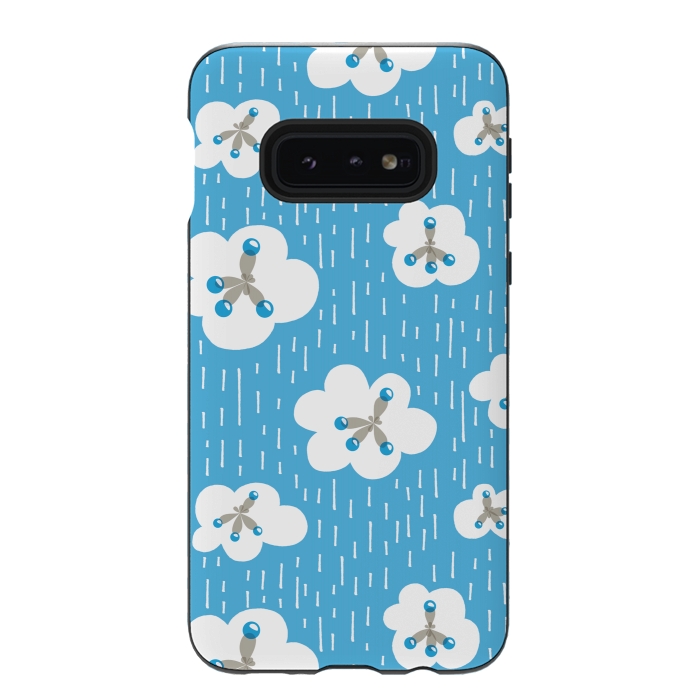 Galaxy S10e StrongFit Clouds And Methane Molecules Blue Chemistry Geek by Boriana Giormova