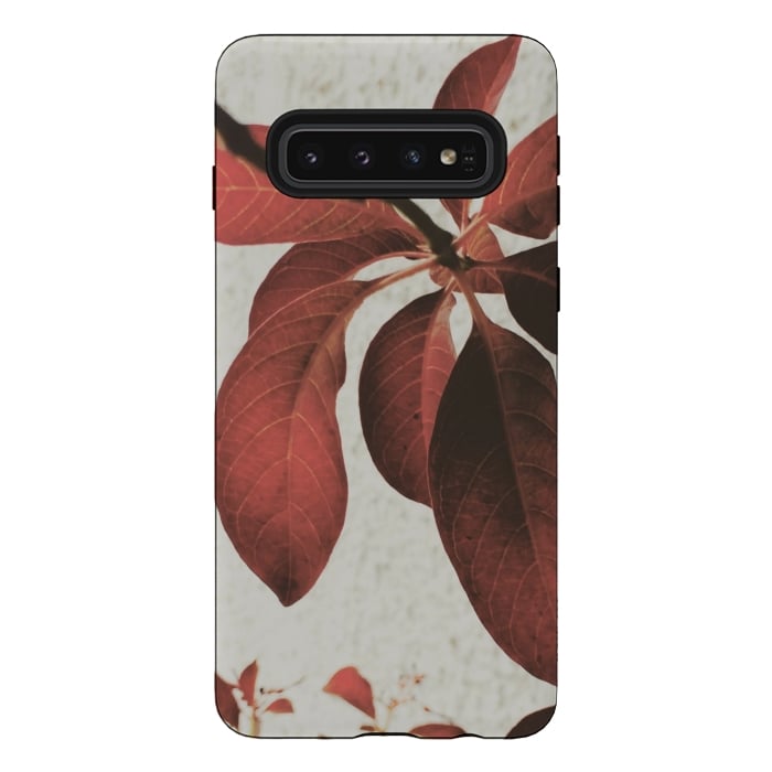 Galaxy S10 StrongFit red flower by MALLIKA