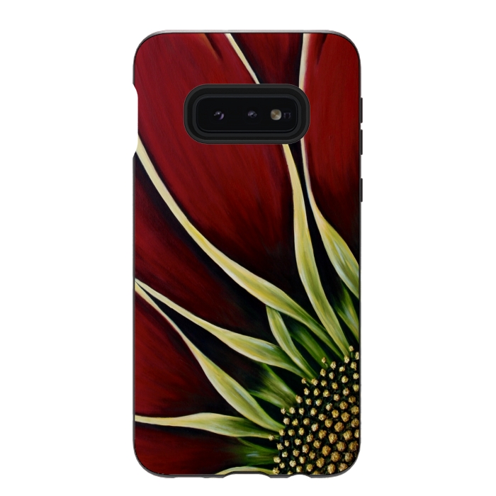 Galaxy S10e StrongFit Red Gazania II by Denise Cassidy Wood