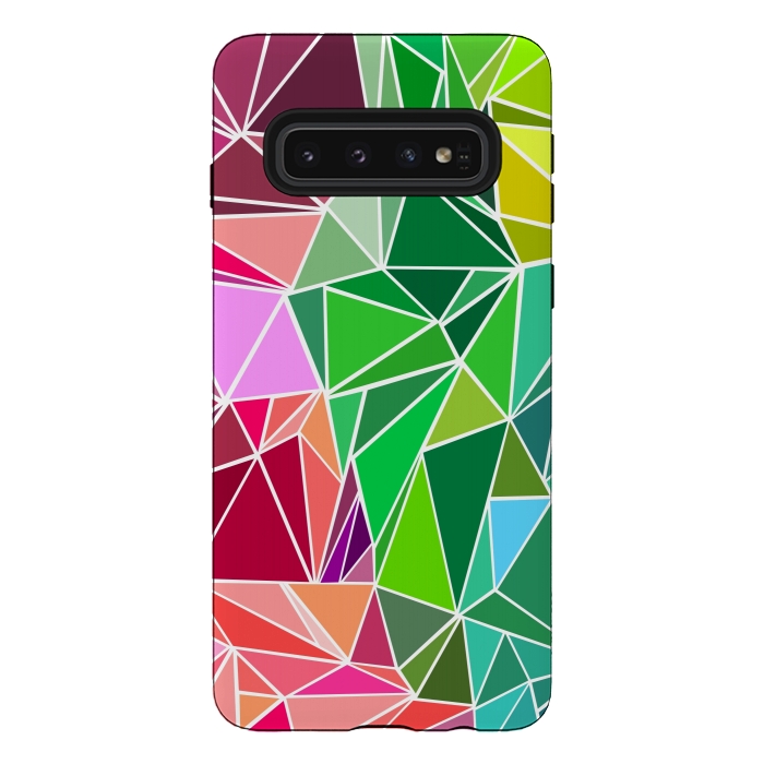 Galaxy S10 StrongFit Polygonal colorful pattern by Dhruv Narelia