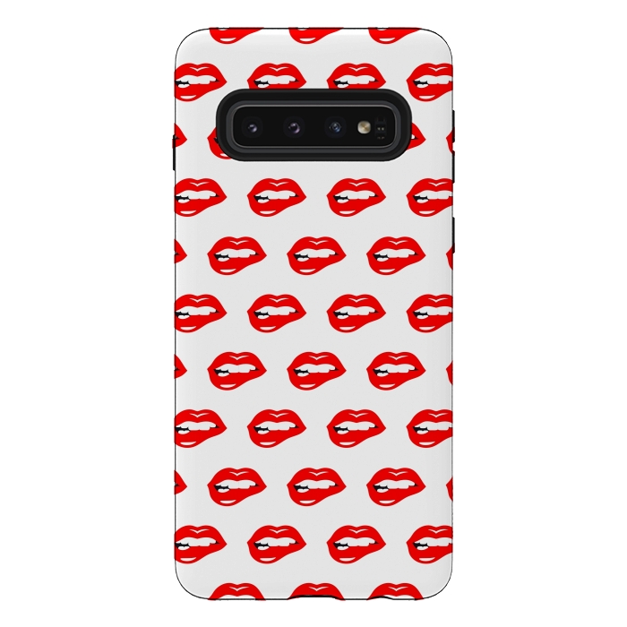 Galaxy S10 StrongFit Lip Bite Pattern by Dhruv Narelia