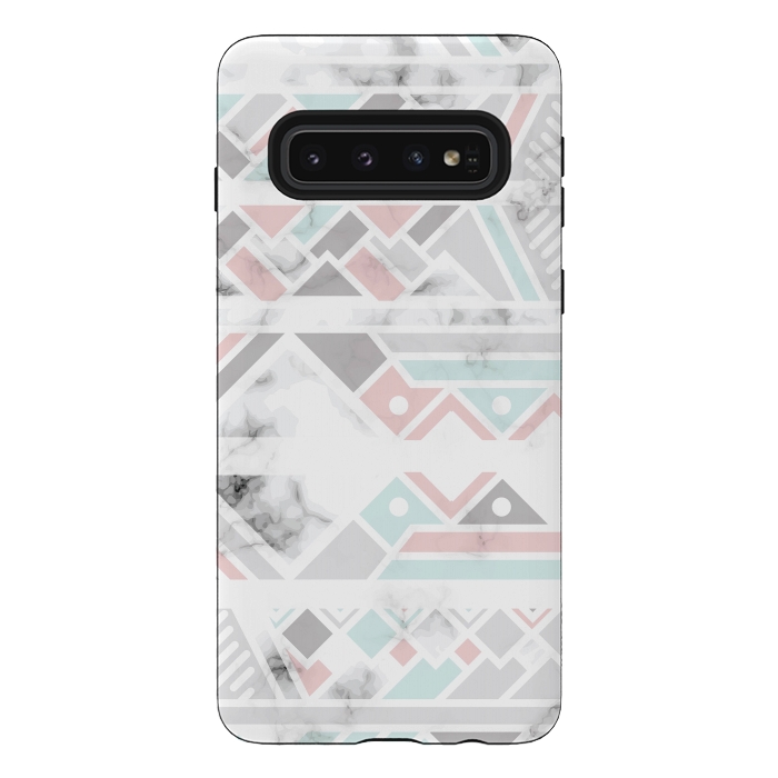 Galaxy S10 StrongFit Marble Geometry 027 by Jelena Obradovic