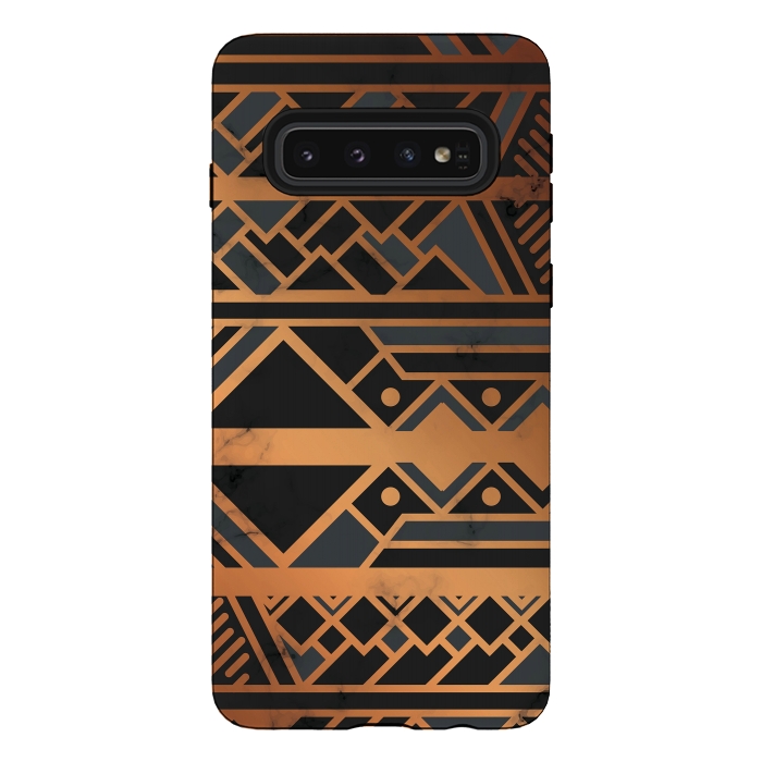 Galaxy S10 StrongFit Black and Gold 028 by Jelena Obradovic