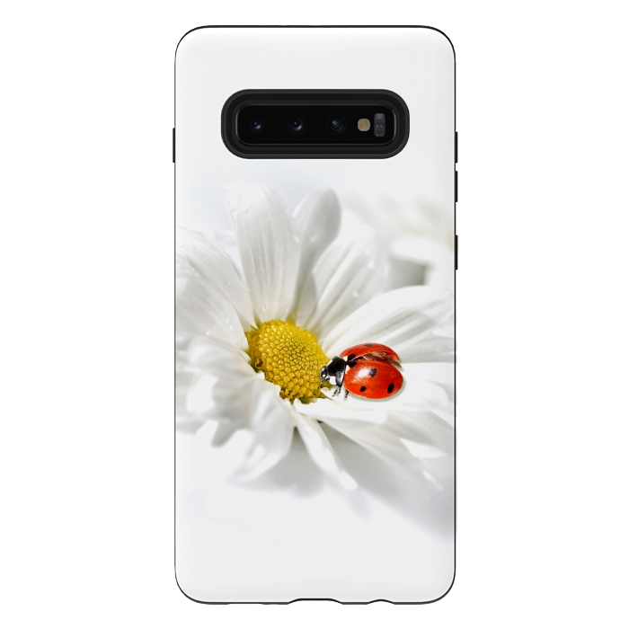 Galaxy S10 plus StrongFit Daisy flower & Ladybug by Bledi