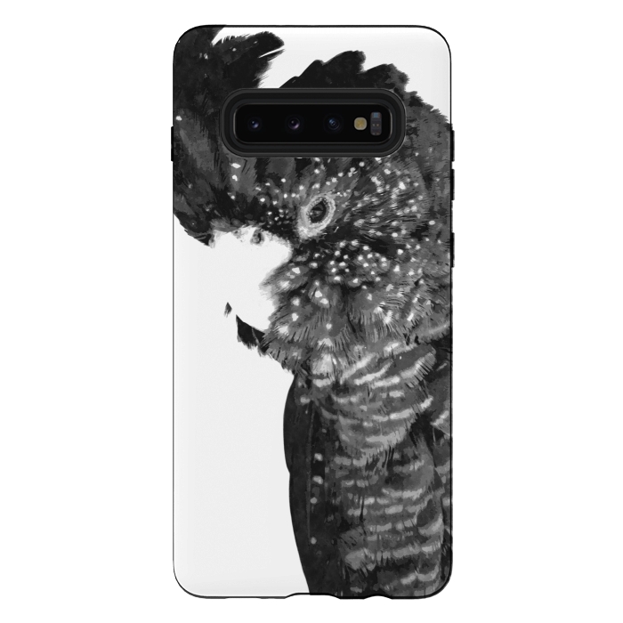 Galaxy S10 plus StrongFit Black and White Cockatoo by Alemi