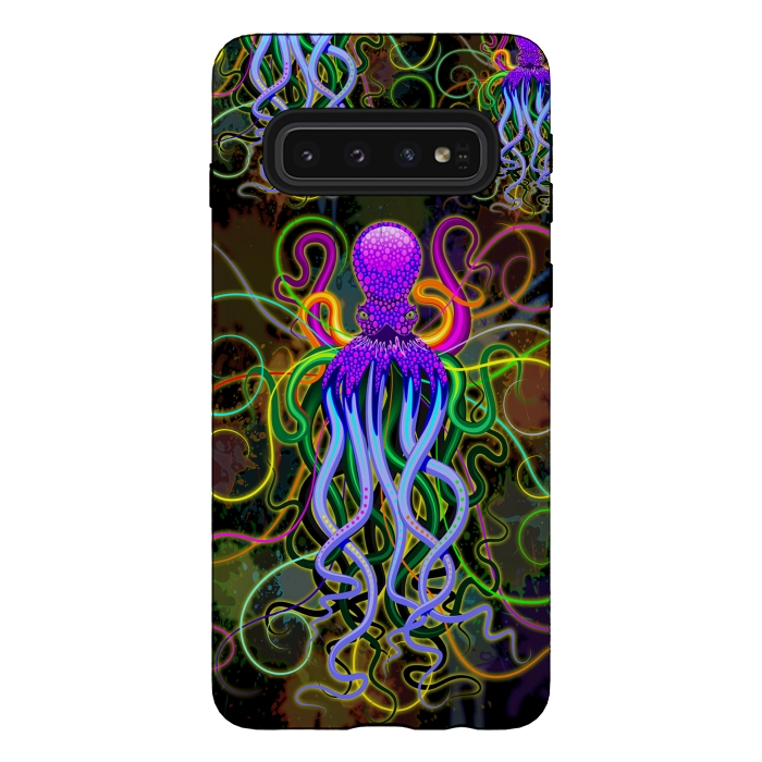 Galaxy S10 StrongFit Octopus Psychedelic Luminescence by BluedarkArt