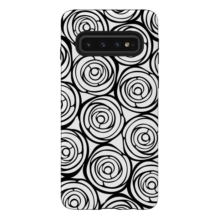 Galaxy S10 StrongFit Black Roses by Julia Grifol