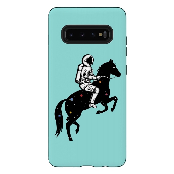 Galaxy S10 plus StrongFit Astronaut and Horse 2 by Coffee Man